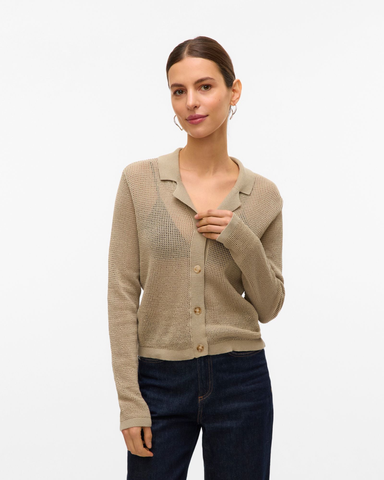 AWSAGA BUTTONED CARDIGAN